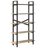 VidaXL Boekenkast Sonoma Eiken 100 x 33,5 x 178 cm Bewerkt hout