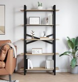 VidaXL Boekenkast Sonoma Eiken 100 x 33,5 x 178 cm Bewerkt hout