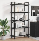 VidaXL Boekenkast Zwart Eiken 100 x 33,5 x 178 cm Bewerkt hout