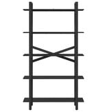 VidaXL Boekenkast Zwart Eiken 100 x 33,5 x 178 cm Bewerkt hout