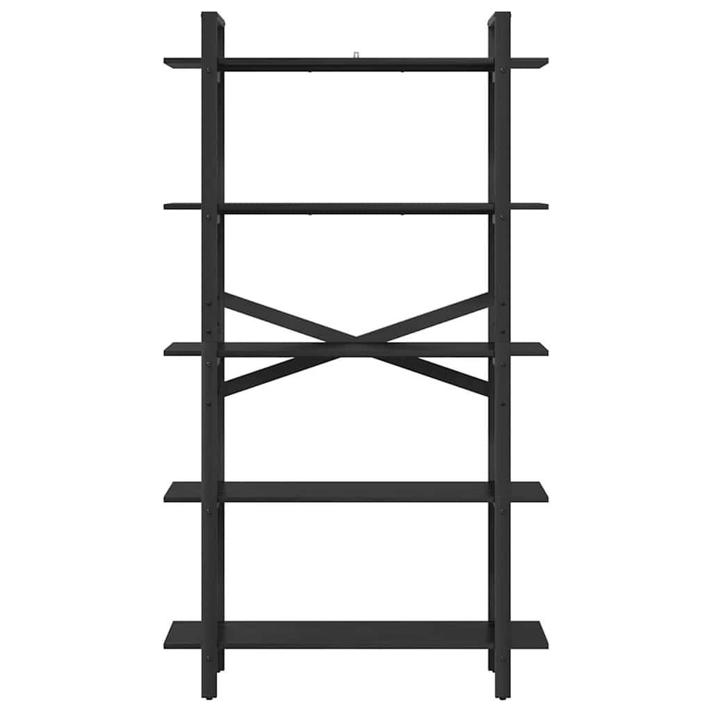 VidaXL Boekenkast Zwart Eiken 100 x 33,5 x 178 cm Bewerkt hout