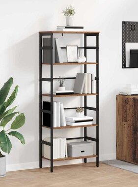 VidaXL Boekenkast Oud Hout 60 x 29,5 x 149 cm Bewerkt hout