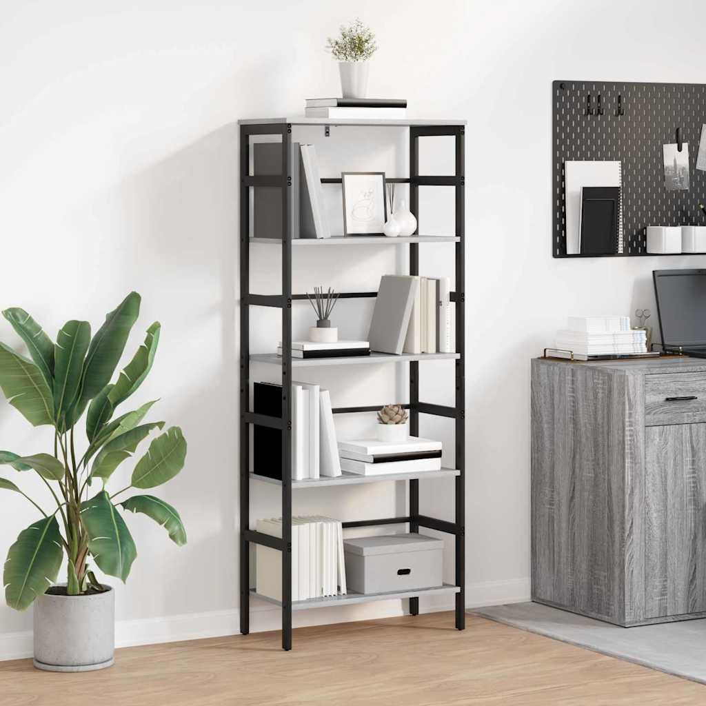 VidaXL Boekenkast Grijs Sonoma 60 x 29,5 x 149 cm Bewerkt hout