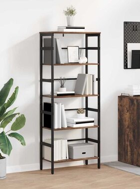 VidaXL Boekenkast Gerookt eiken 60 x 29,5 x 149 cm Bewerkt hout