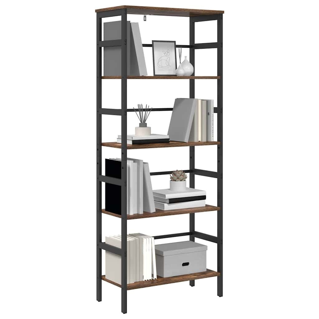 VidaXL Boekenkast Gerookt eiken 60 x 29,5 x 149 cm Bewerkt hout