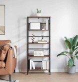 VidaXL Boekenkast Gerookt eiken 60 x 29,5 x 149 cm Bewerkt hout