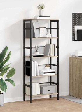 VidaXL Boekenkast Sonoma Eiken 60 x 29,5 x 149 cm Bewerkt hout