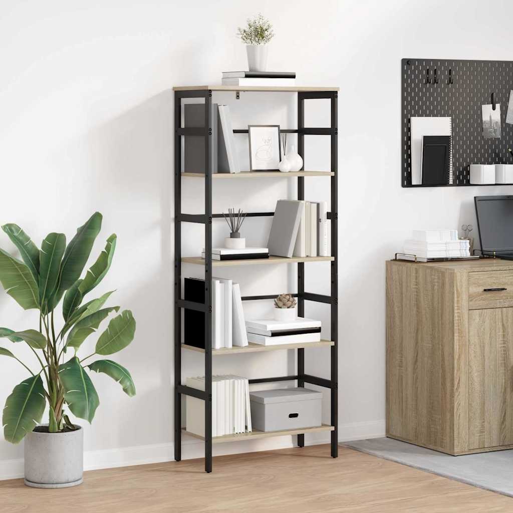 VidaXL Boekenkast Sonoma Eiken 60 x 29,5 x 149 cm Bewerkt hout