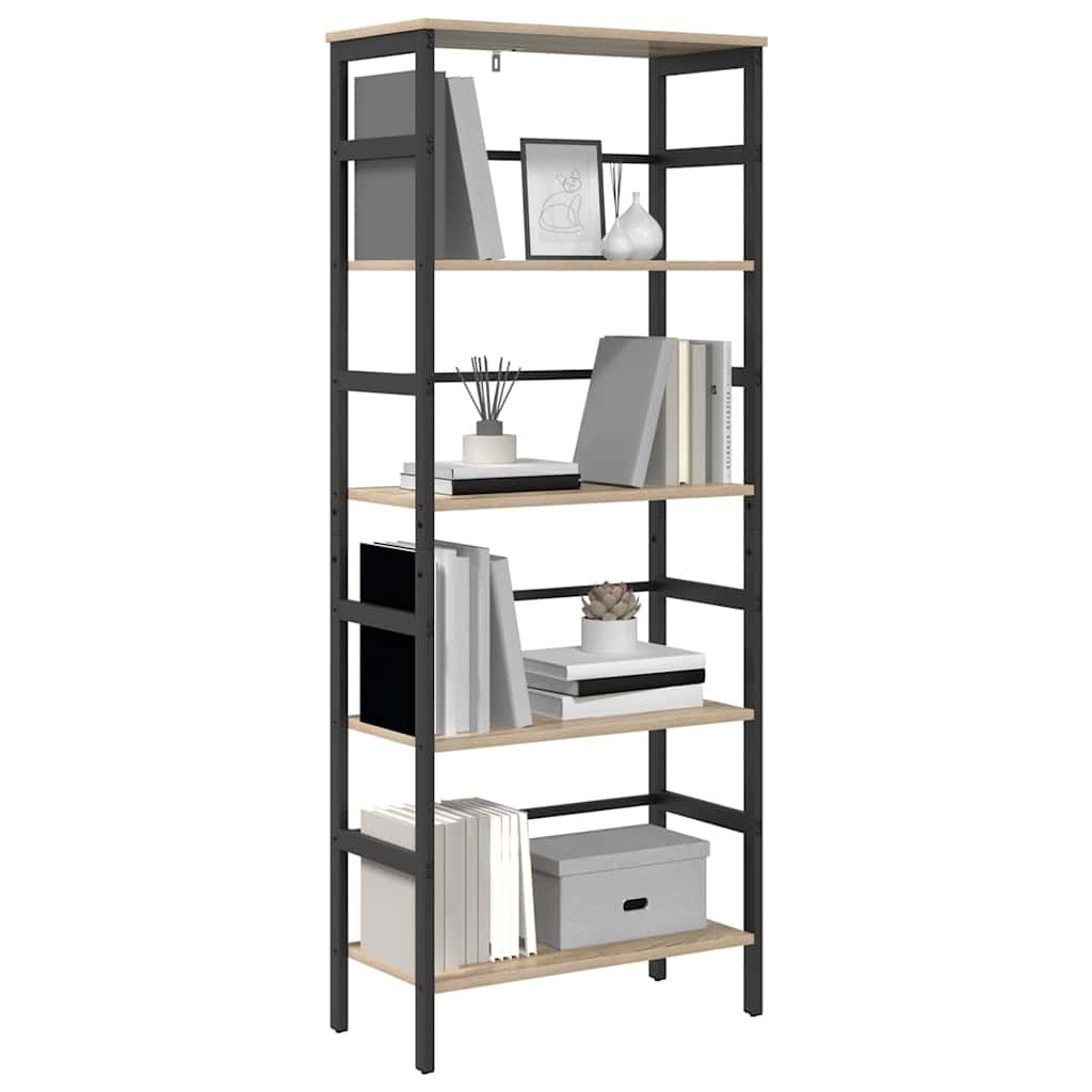 VidaXL Boekenkast Sonoma Eiken 60 x 29,5 x 149 cm Bewerkt hout