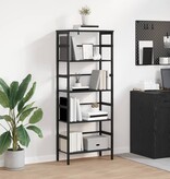 VidaXL Boekenkast Zwart Eiken 60 x 29,5 x 149 cm Bewerkt hout