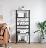 VidaXL Boekenkast Zwart Eiken 60 x 29,5 x 149 cm Bewerkt hout