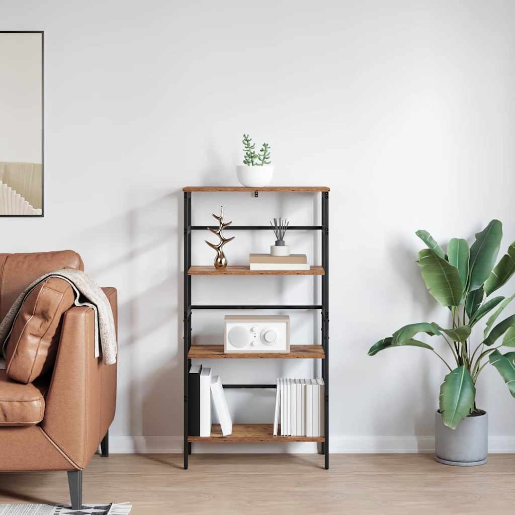 VidaXL Boekenkast Oud Hout 60 x 29,5 x 115 cm Bewerkt hout