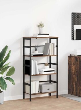 VidaXL Boekenkast Gerookt eiken 60 x 29,5 x 115 cm Bewerkt hout