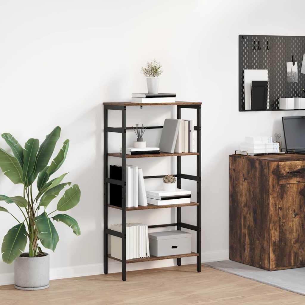 VidaXL Boekenkast Gerookt eiken 60 x 29,5 x 115 cm Bewerkt hout