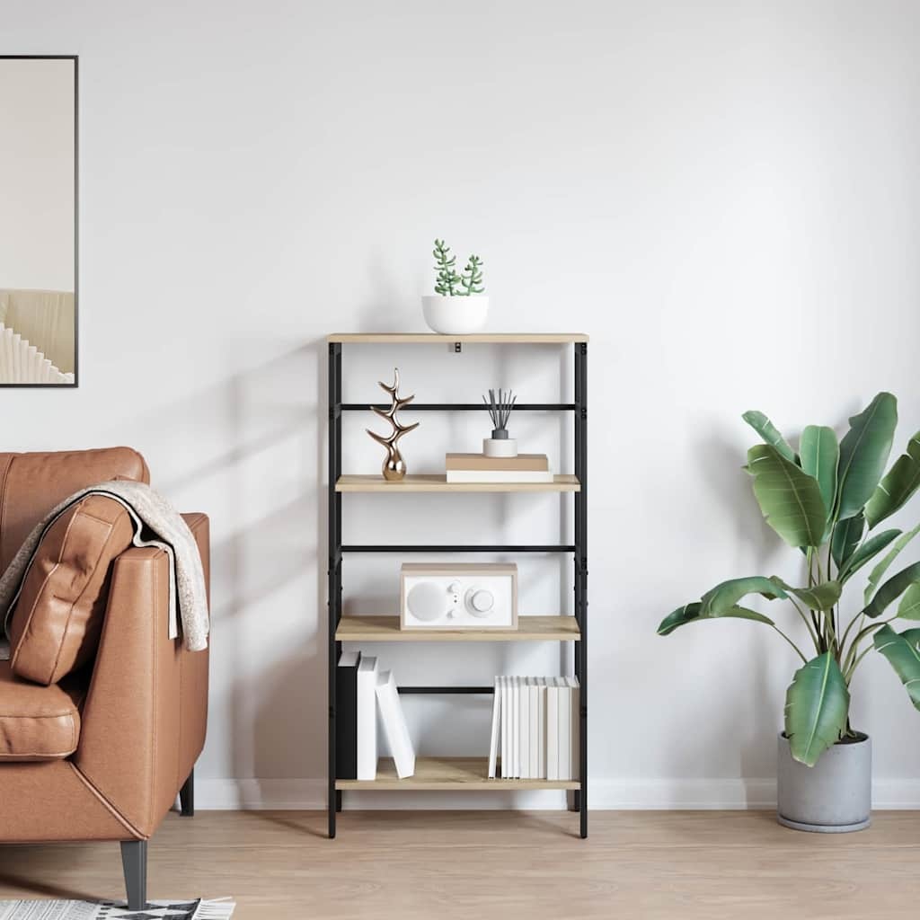 VidaXL Boekenkast Sonoma Eiken 60 x 29,5 x 115 cm Bewerkt hout