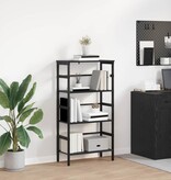 VidaXL Boekenkast Zwart Eiken 60 x 29,5 x 115 cm Bewerkt hout