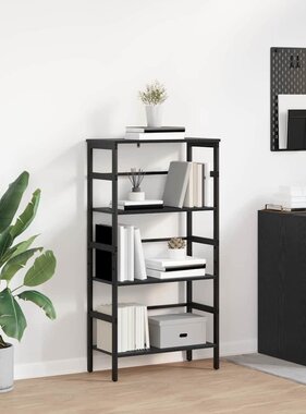 VidaXL Boekenkast Zwart Eiken 60 x 29,5 x 115 cm Bewerkt hout