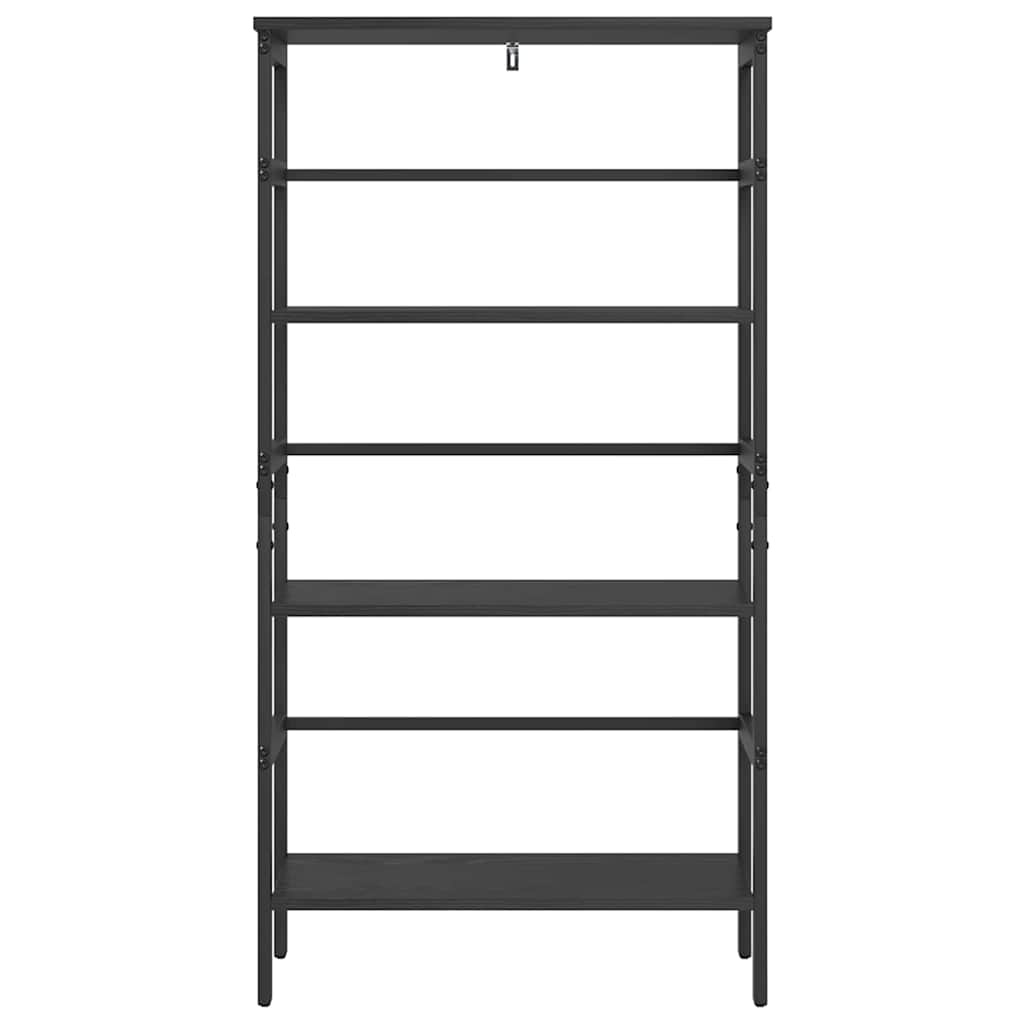 VidaXL Boekenkast Zwart Eiken 60 x 29,5 x 115 cm Bewerkt hout