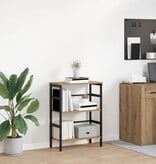 VidaXL Boekenkast Artisan Eiken 60 x 29,5 x 81 cm Bewerkt hout