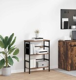 VidaXL Boekenkast Gerookt eiken 60 x 29,5 x 81 cm Bewerkt hout