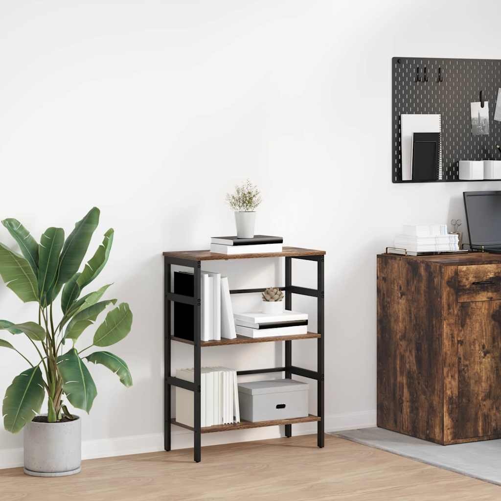 VidaXL Boekenkast Gerookt eiken 60 x 29,5 x 81 cm Bewerkt hout