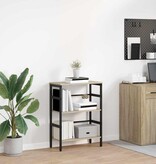 VidaXL Boekenkast Sonoma Eiken 60 x 29,5 x 81 cm Bewerkt hout