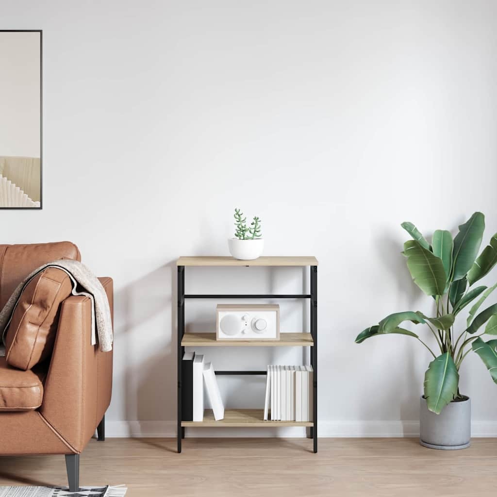 VidaXL Boekenkast Sonoma Eiken 60 x 29,5 x 81 cm Bewerkt hout