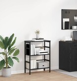 VidaXL Boekenkast Zwart Eiken 60 x 29,5 x 81 cm Bewerkt hout