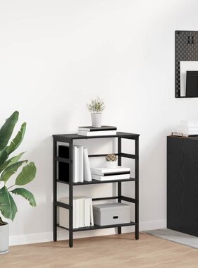 VidaXL Boekenkast Zwart Eiken 60 x 29,5 x 81 cm Bewerkt hout