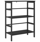 VidaXL Boekenkast Zwart Eiken 60 x 29,5 x 81 cm Bewerkt hout