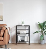 VidaXL Boekenkast Zwart Eiken 60 x 29,5 x 81 cm Bewerkt hout