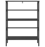 VidaXL Boekenkast Zwart Eiken 60 x 29,5 x 81 cm Bewerkt hout