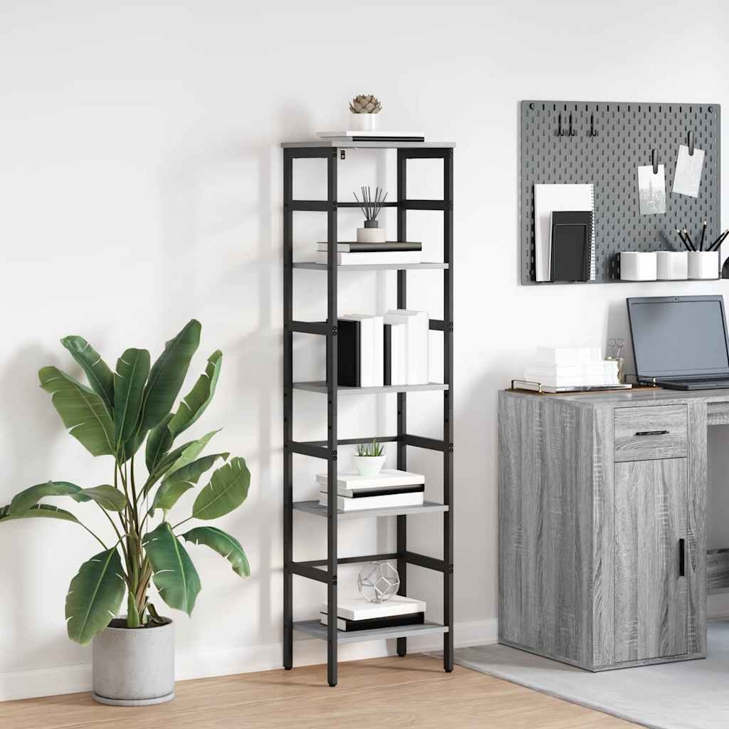 VidaXL Boekenkast Grijs Sonoma 40 x 29,5 x 149 cm Bewerkt hout