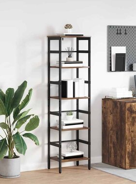 VidaXL Boekenkast Gerookt eiken 40 x 29,5 x 149 cm Bewerkt hout