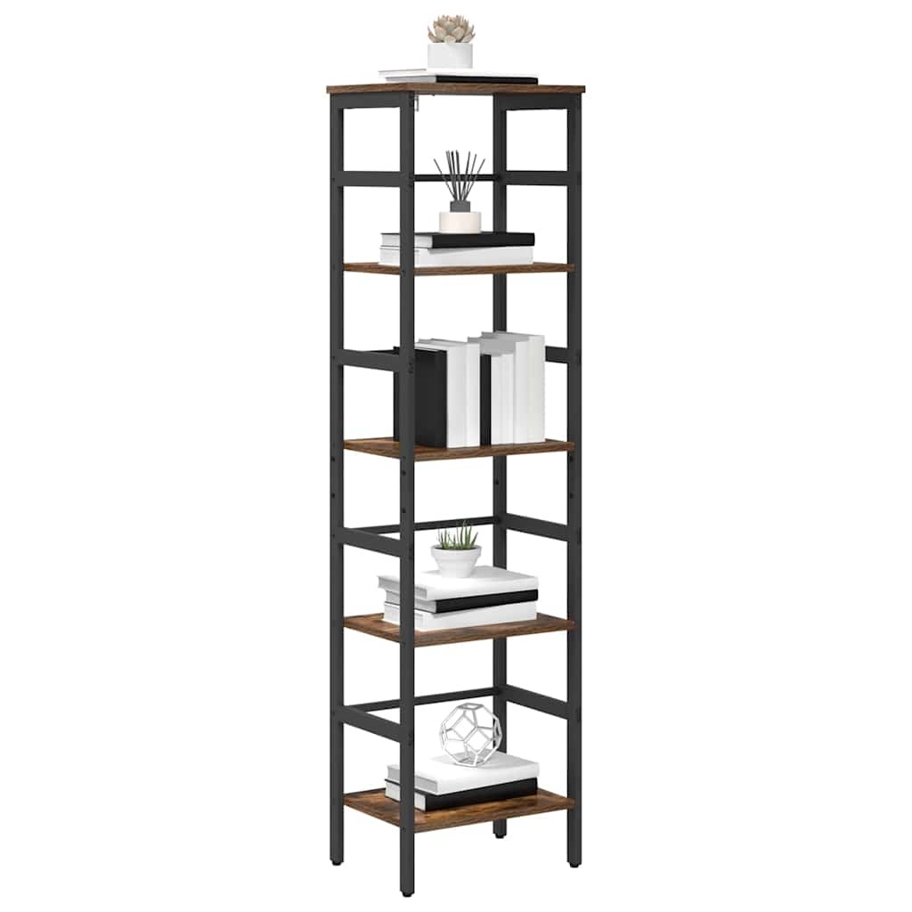 VidaXL Boekenkast Gerookt eiken 40 x 29,5 x 149 cm Bewerkt hout