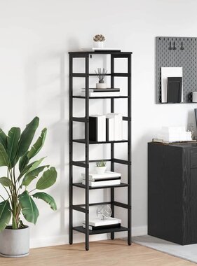 VidaXL Boekenkast Zwart Eiken 40 x 29,5 x 149 cm Bewerkt hout