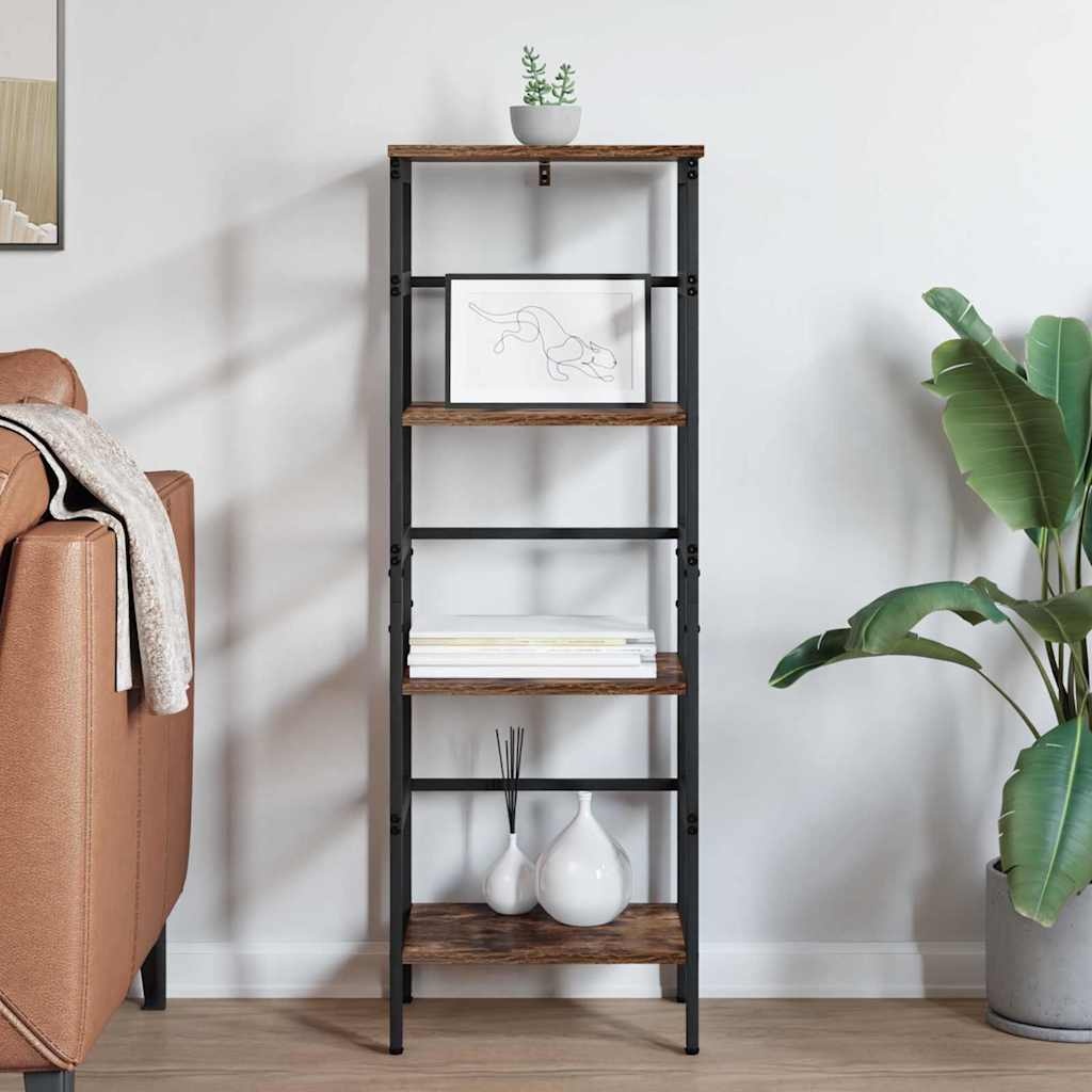 VidaXL Boekenkast Gerookt eiken 40 x 29,5 x 115 cm Bewerkt hout