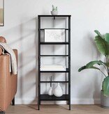 VidaXL Boekenkast Zwart Eiken 40 x 29,5 x 115 cm Bewerkt hout
