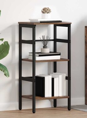 VidaXL Boekenkast Gerookt eiken 40 x 29,5 x 81 cm Bewerkt hout