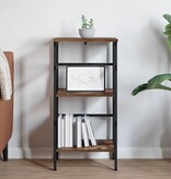 VidaXL Boekenkast Gerookt eiken 40 x 29,5 x 81 cm Bewerkt hout