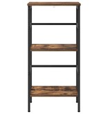 VidaXL Boekenkast Gerookt eiken 40 x 29,5 x 81 cm Bewerkt hout