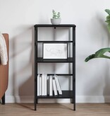 VidaXL Boekenkast Zwart Eiken 40 x 29,5 x 81 cm Bewerkt hout