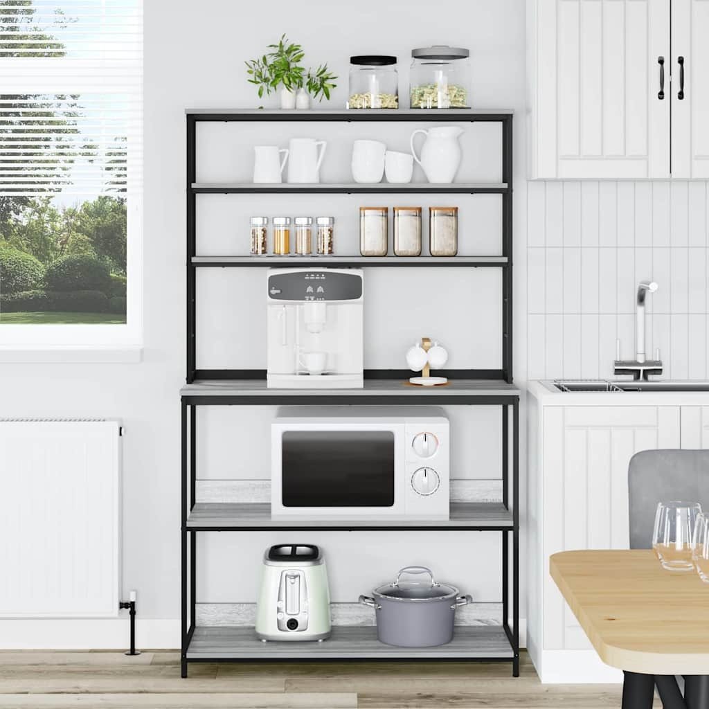 VidaXL Keukenplank Grijs Sonoma 100 x 40 x 168 cm Bewerkt hout