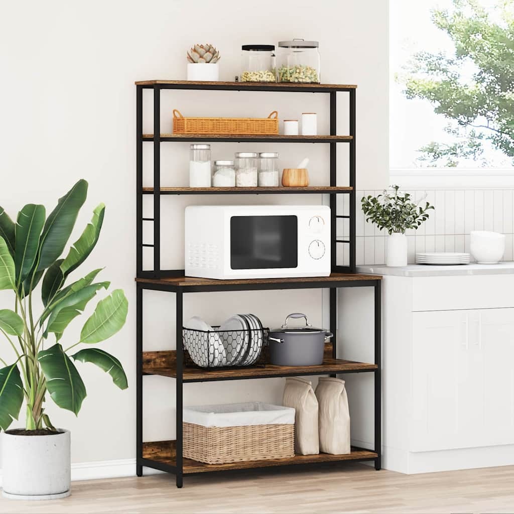 VidaXL Keukenplank Gerookt eiken 100 x 40 x 168 cm Bewerkt hout