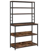 VidaXL Keukenplank Gerookt eiken 100 x 40 x 168 cm Bewerkt hout