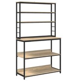 VidaXL Keukenplank Sonoma Eiken 100 x 40 x 168 cm Bewerkt hout