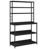 VidaXL Keukenplank Zwart Eiken 100 x 40 x 168 cm Bewerkt hout