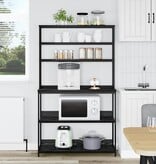 VidaXL Keukenplank Zwart Eiken 100 x 40 x 168 cm Bewerkt hout