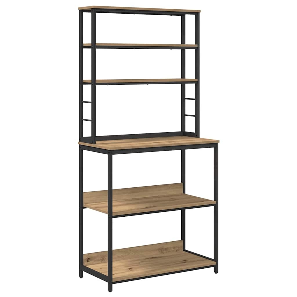 VidaXL Keukenplank Artisan Eiken 80 x 40 x 168 cm Bewerkt hout