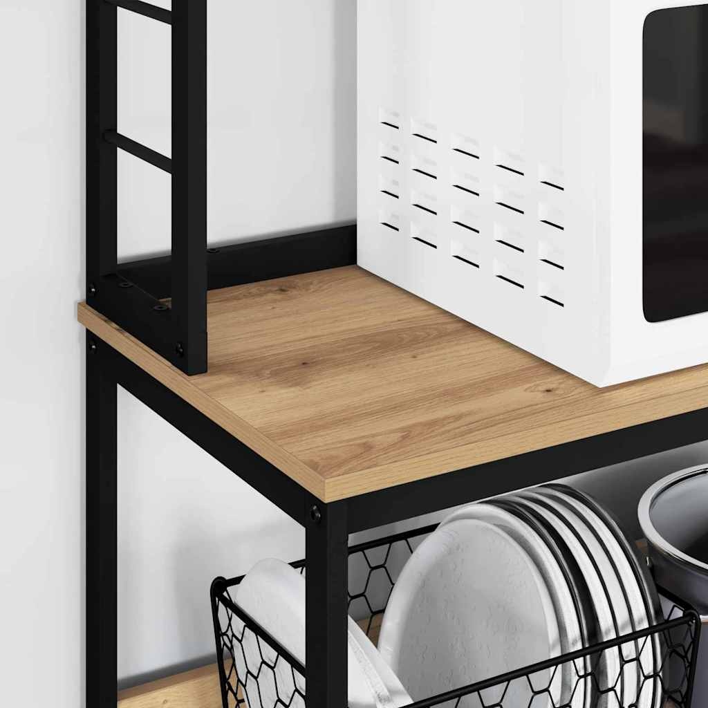 VidaXL Keukenplank Artisan Eiken 80 x 40 x 168 cm Bewerkt hout